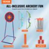 VEVOR Bow and Arrow Set for Kids, 2 Pack LED Light Up Archery Set with 20 Suction Cup Arrows, Standing Target, 2 Quivers, 3 Target Cans, Outdoor Toy Birthday Gift for Boys & Girls 6 7 8 9 10+ Year Old