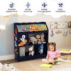 JZ10089BL_68931462.jpg Kids Toy Storage Organizer with Book Shelf and Storage Cabinet-Navy - Color: Navy