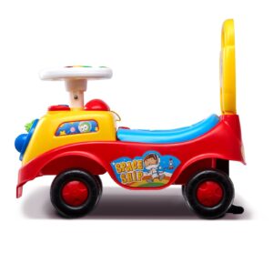 VEVOR Ride On Push Car for Toddlers, Ages 1-3, Ride Racer, Sit to Stand Toddler Ride On Toy, Classic Kids Ride On Car with Music Steering Wheel, Horn & Under Seat Storage, Ride On Toy for Boys Girls