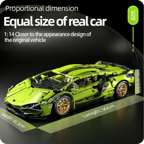 Color: WHITE - Technical Racing Sport Car 1280PCS Model Building Blocks City Mechanical Speed Vehicle Supercar Brick Puzzle Toys Kid Adult Gift