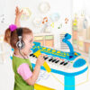 TM10021BL_58523535.jpg 31-Key Kids Piano Keyboard Toy with Microphone and Multiple Sounds for Age 3+-Blue - Color: Blue