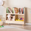5-Cube Kids Bookshelf and Toy Organizer with Anti-Tipping Kits-Oak - Color: Oak